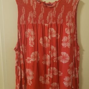 Red/White Hawaiian themed Sleveless tank